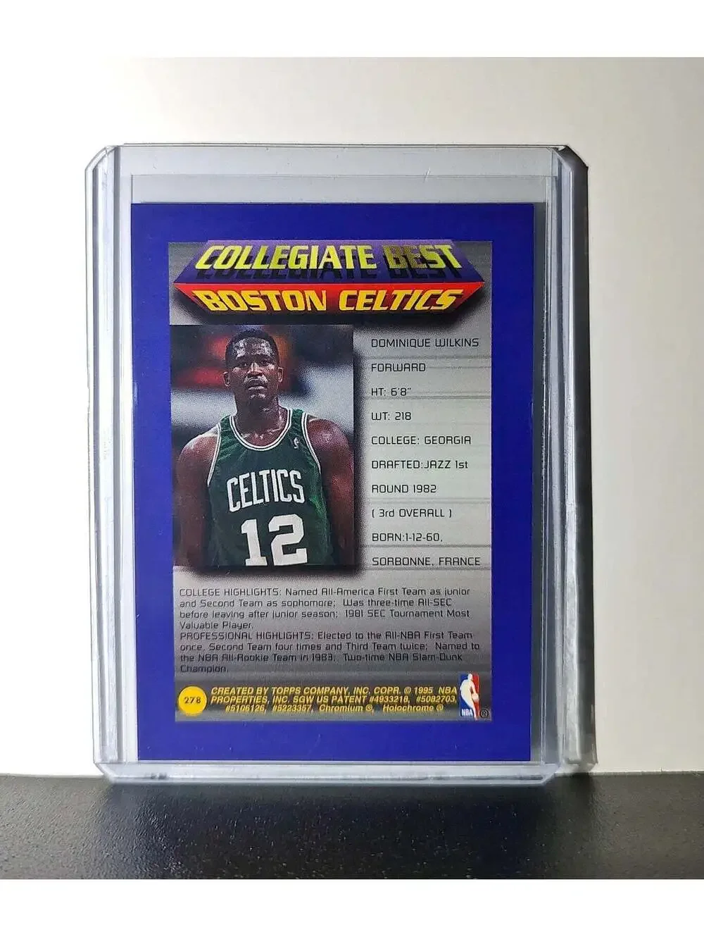 Dominique Wilkins 1994-95 Topps Finest #278 Collegiate Best